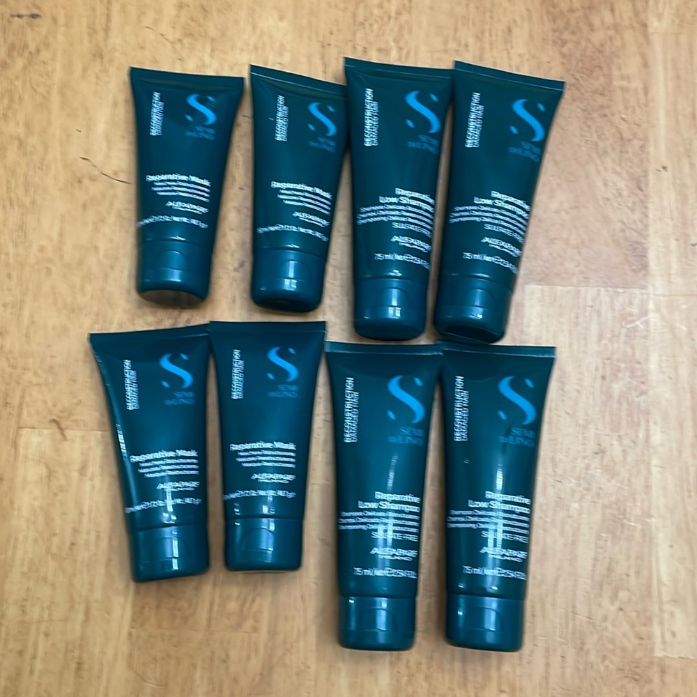 Travel size, shampoo, and mask